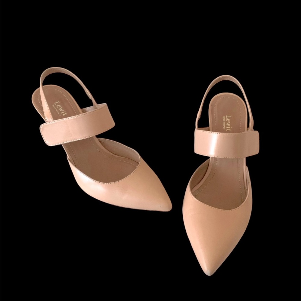 Lewit Nude Sling Back Heels